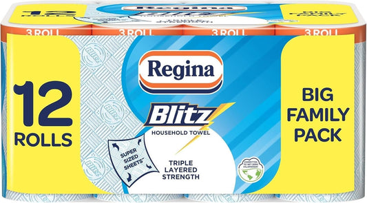 Regina Blitz Kitchen Roll 12 Pack 70 Sheets