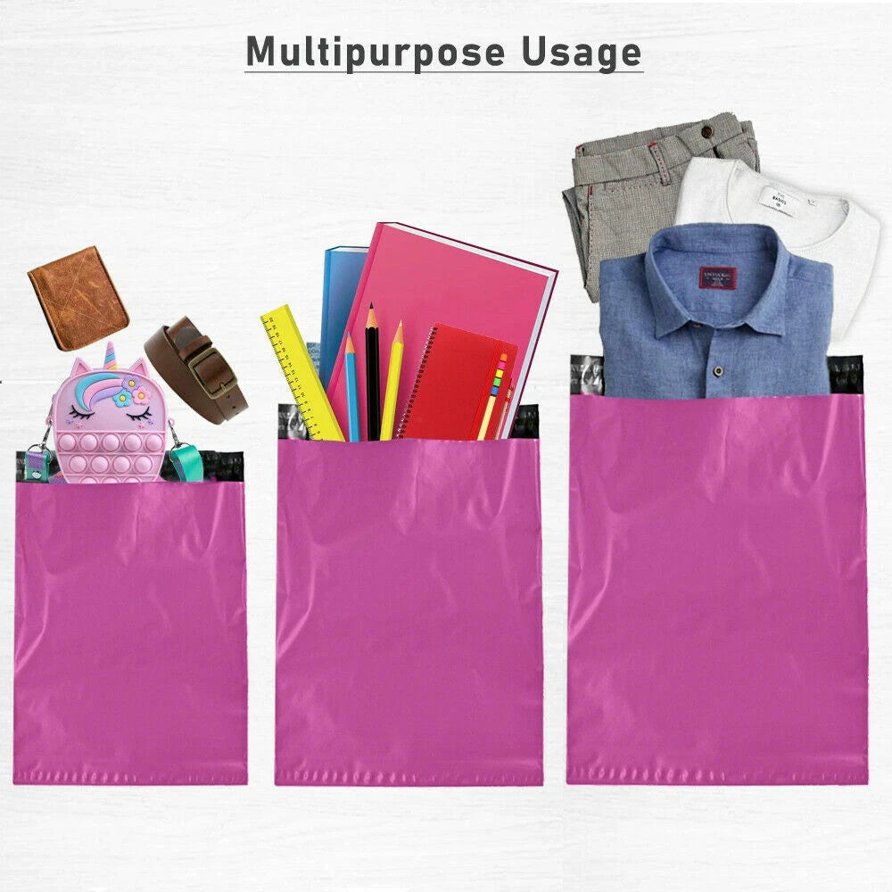 Coloured Mailing Bags Plastic Post Seal Waterproof Strong Parcel All Sizes UK