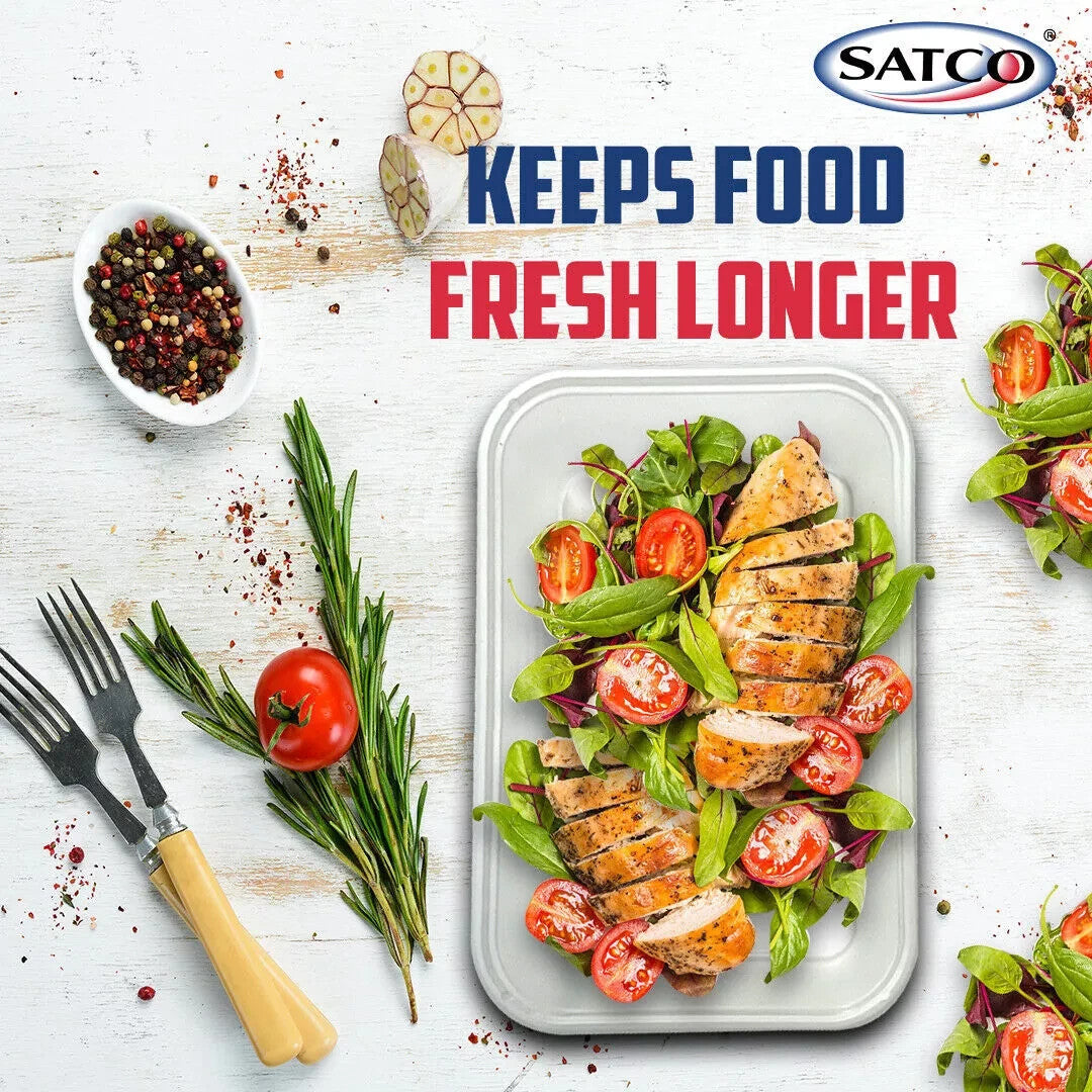 SATCO Clear Plastic Food Containers With Lids 650 ml Reusable 250 Pack Microwave