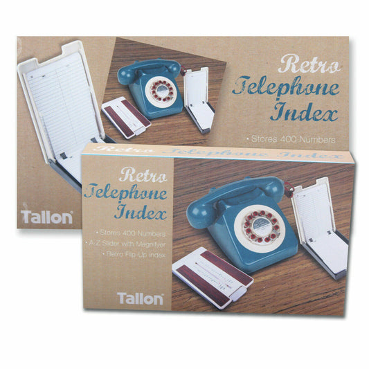 Tallon A-Z Telephone Index Book, Flip Open Retro Style with Slider