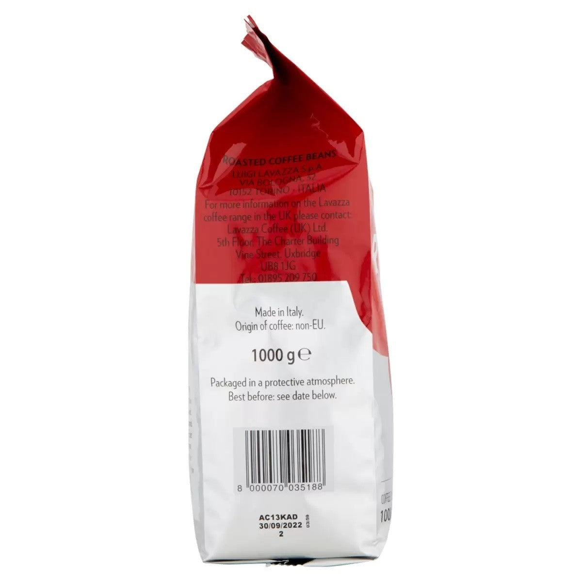 Lavazza Qualita Rossa Coffee Beans 1kg Arabica Robusta Full Bodied Roast Italian