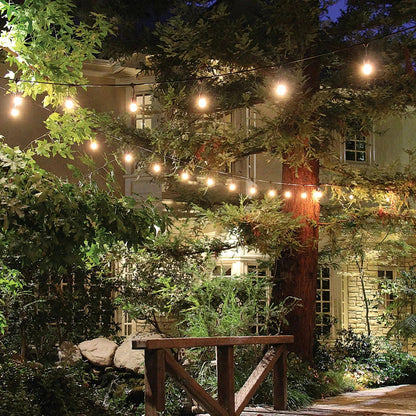Feit 48ft (14.6m) Heavy Duty LED Waterproof String Lights Set With 26 Bulbs New