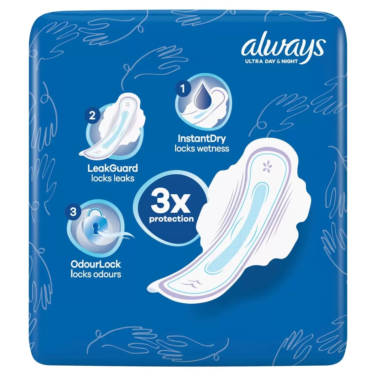 Always Ultra Night Long  Normal Sanitary Towels Pads With Wings 36 40 48 56 Pack