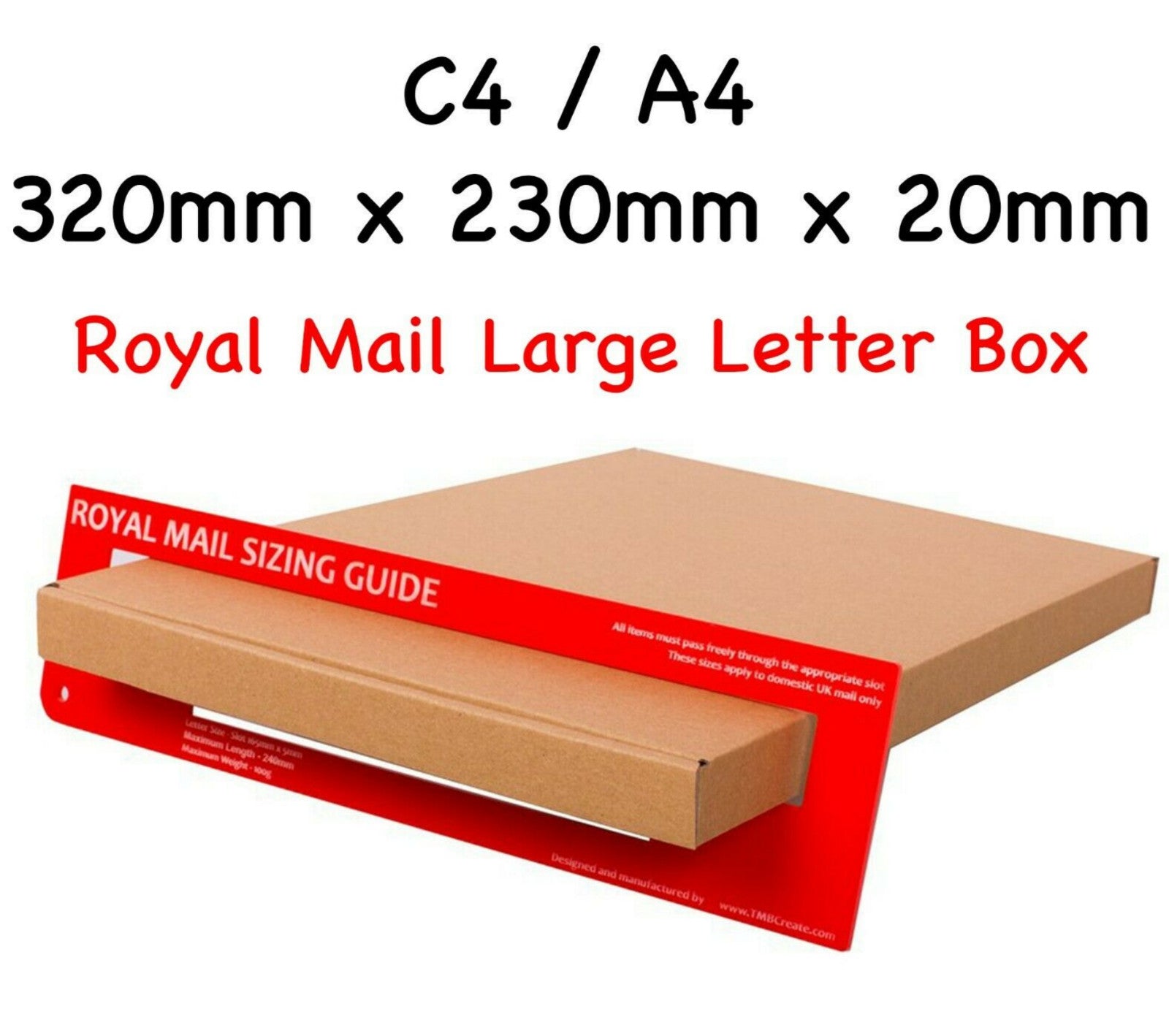 ROYAL MAIL PIP LARGE LETTER MAIL CARDBOARD POSTAL BOXES BROWN SIZE C4 C5 C6 DL
