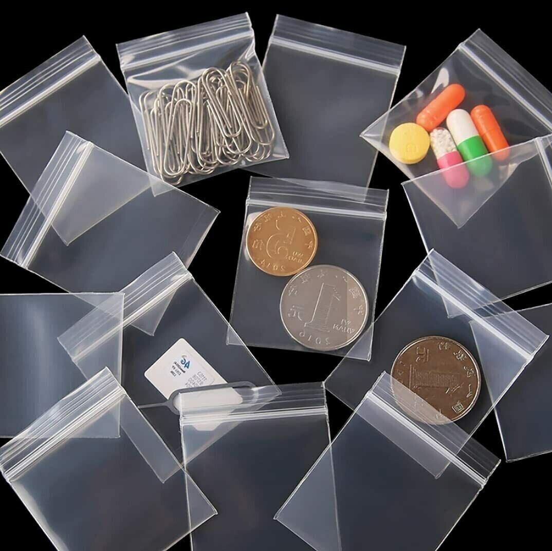 Grip Seal Bags Self Resealable Clear Polythene Poly Plastic Zip Lock All Sizes