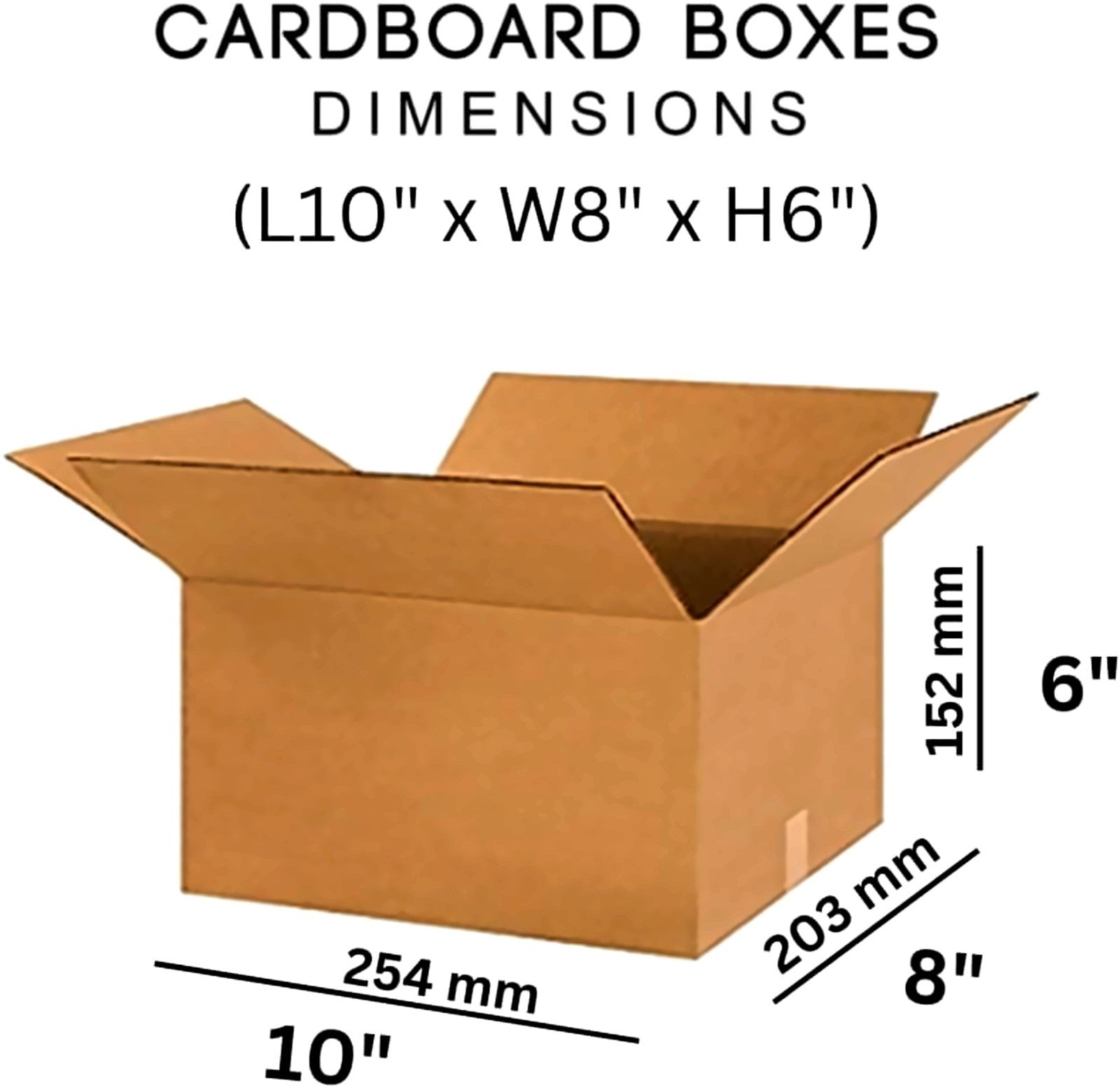 Single Wall 10x8x6" Boxes High Quality Postal Mailing Cardboard Packaging Carton