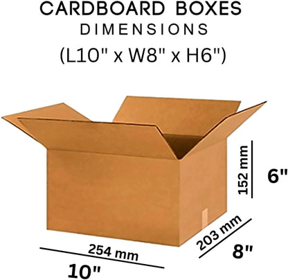 Single Wall 10x8x6" Boxes High Quality Postal Mailing Cardboard Packaging Carton