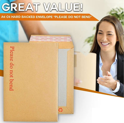 Hard Card Board Backed Please Do Not Bend Envelopes Manilla Brown A3 A4 A5 A6