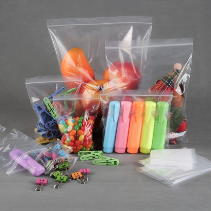 Grip Seal Bags Self Resealable Clear Polythene Poly Plastic Zip Lock All Sizes