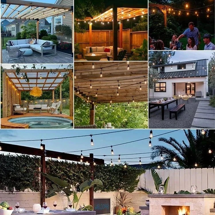 Feit 48ft (14.6m) Heavy Duty LED Waterproof String Lights Set With 26 Bulbs New
