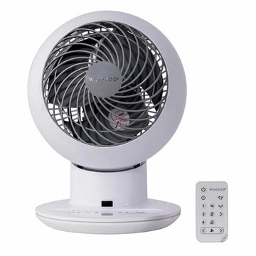 Woozoo Air Circulator Fan White Remote 5 Speeds Quiet Oscillating 38W Timer NEW