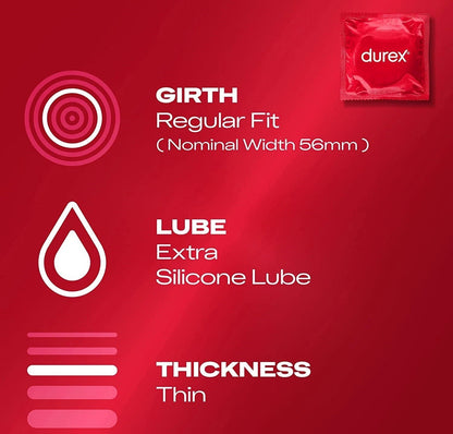 Durex Surprise Me Mixed Condoms Thin Thick Ribbed Dotted Condoms Pack of 40