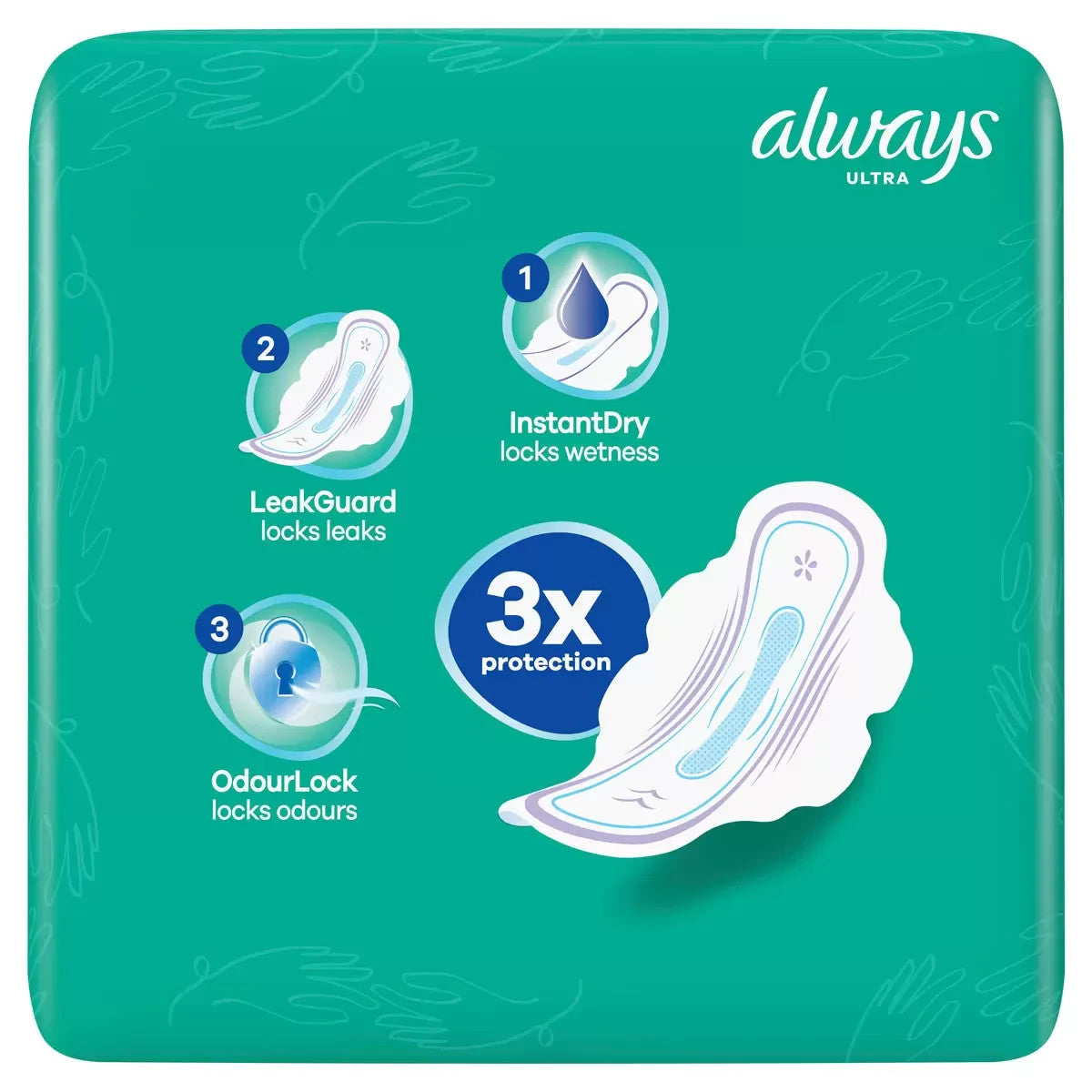 Always Ultra Night Long  Normal Sanitary Towels Pads With Wings 36 40 48 56 Pack
