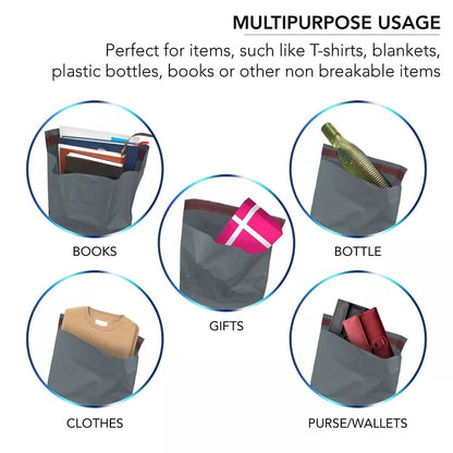 50 Grey Postal Mailing Bags 10x14 Inch 250x350mm Self Seal Postage Parcel Bags