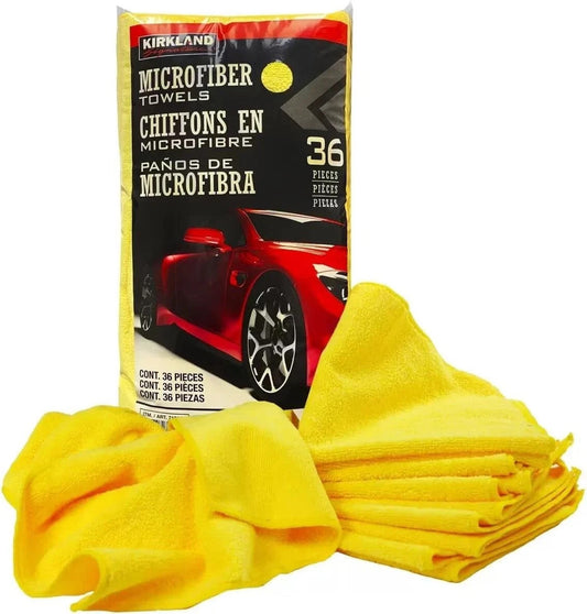 Kirkland Microfibre Car Cleaning Towels 36 Pack Ultra Plush 40cm Reusable Cloths