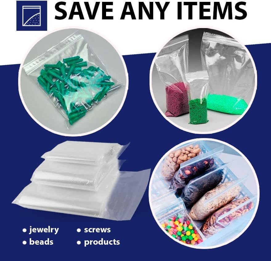 Grip Seal Bags Self Resealable Clear Polythene Poly Plastic Zip Lock All Sizes