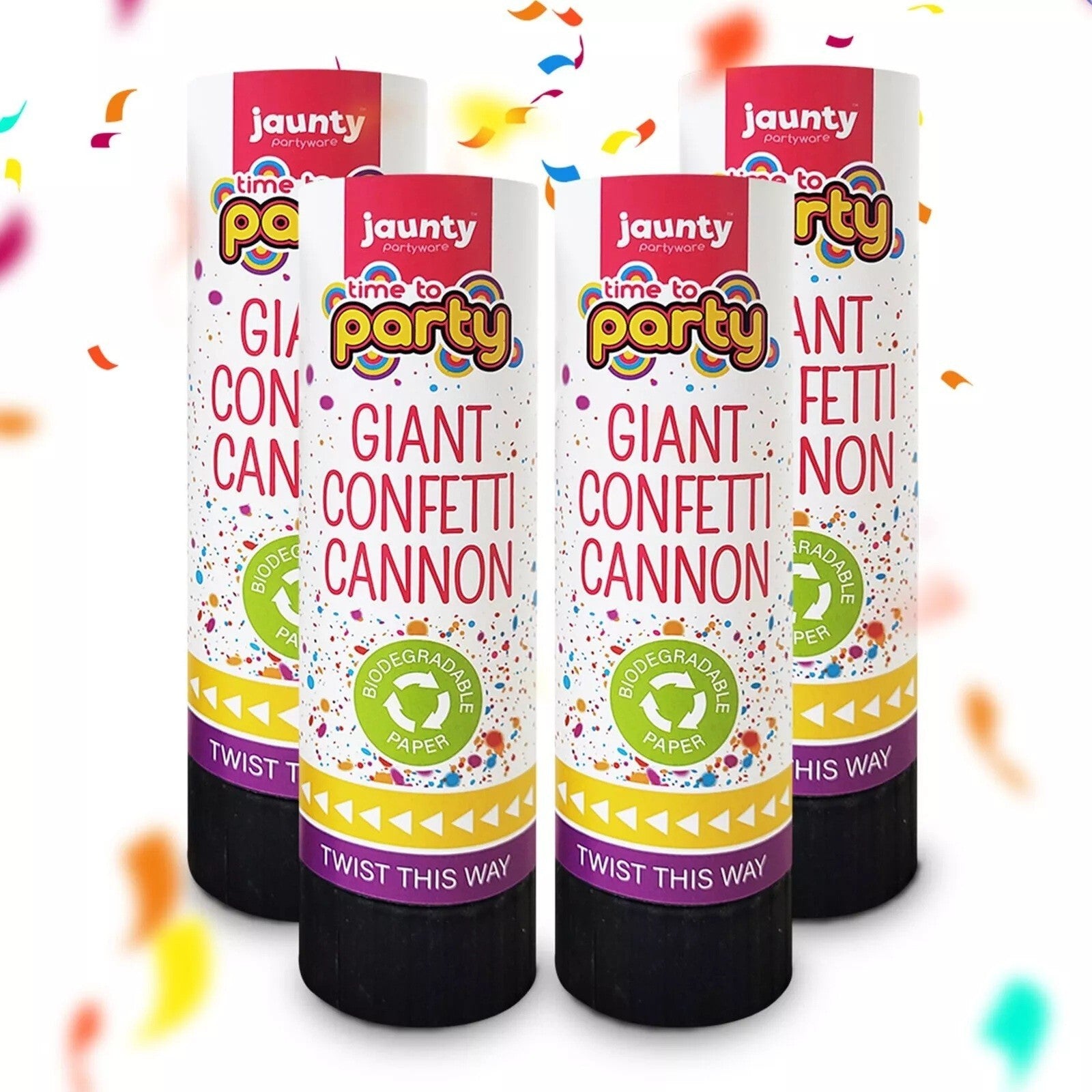 2 Giant Confetti Cannons Large Party Popper Shooter Wedding Birthday Celebration
