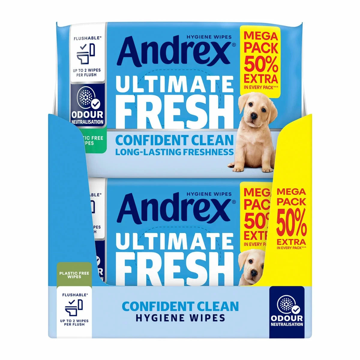 Andrex Ultimate Fresh Hygiene Wipes Mega Odour Control Moist Toilet Tissue 10x56