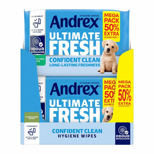 Andrex Ultimate Fresh Hygiene Wipes Mega Odour Control Moist Toilet Tissue 10x56
