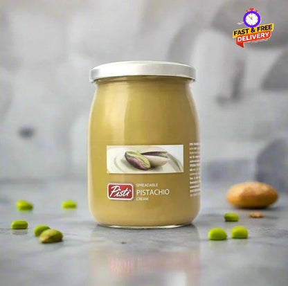Pisti Sicilian Rich in fibre Vitamin E Pistachio Cream Spreadable Paste Jar 600g