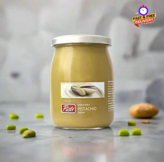 Pisti Sicilian Rich in fibre Vitamin E Pistachio Cream Spreadable Paste Jar 600g
