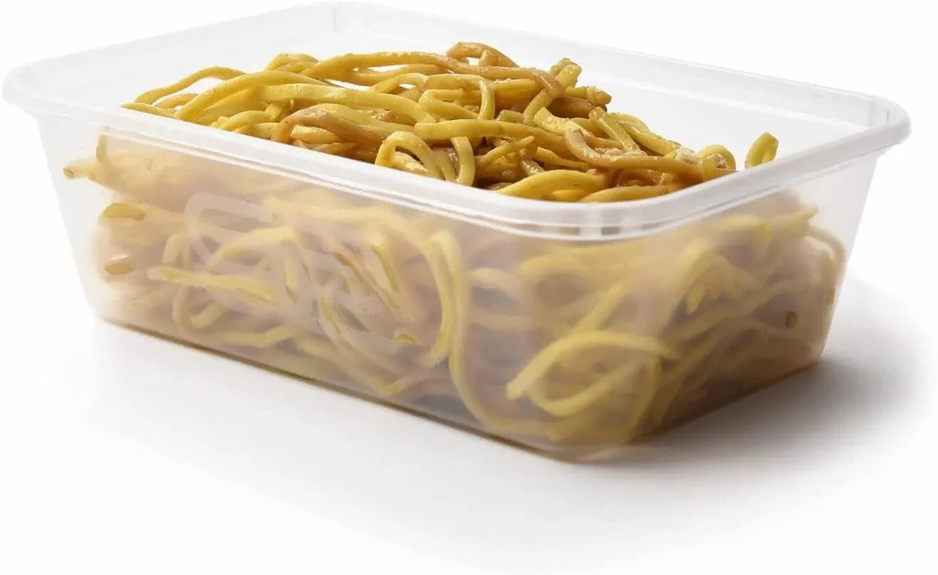 SATCO Clear Plastic Food Containers With Lids 650 ml Reusable 250 Pack Microwave