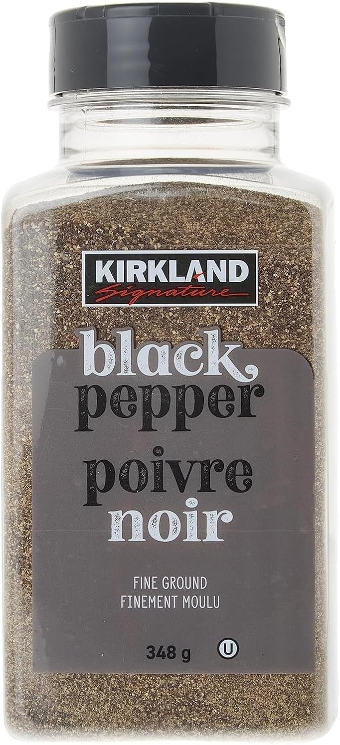 Kirkland Signature Seasoning Fine Ground Black Pepper Jar 348g Herbs and Spices
