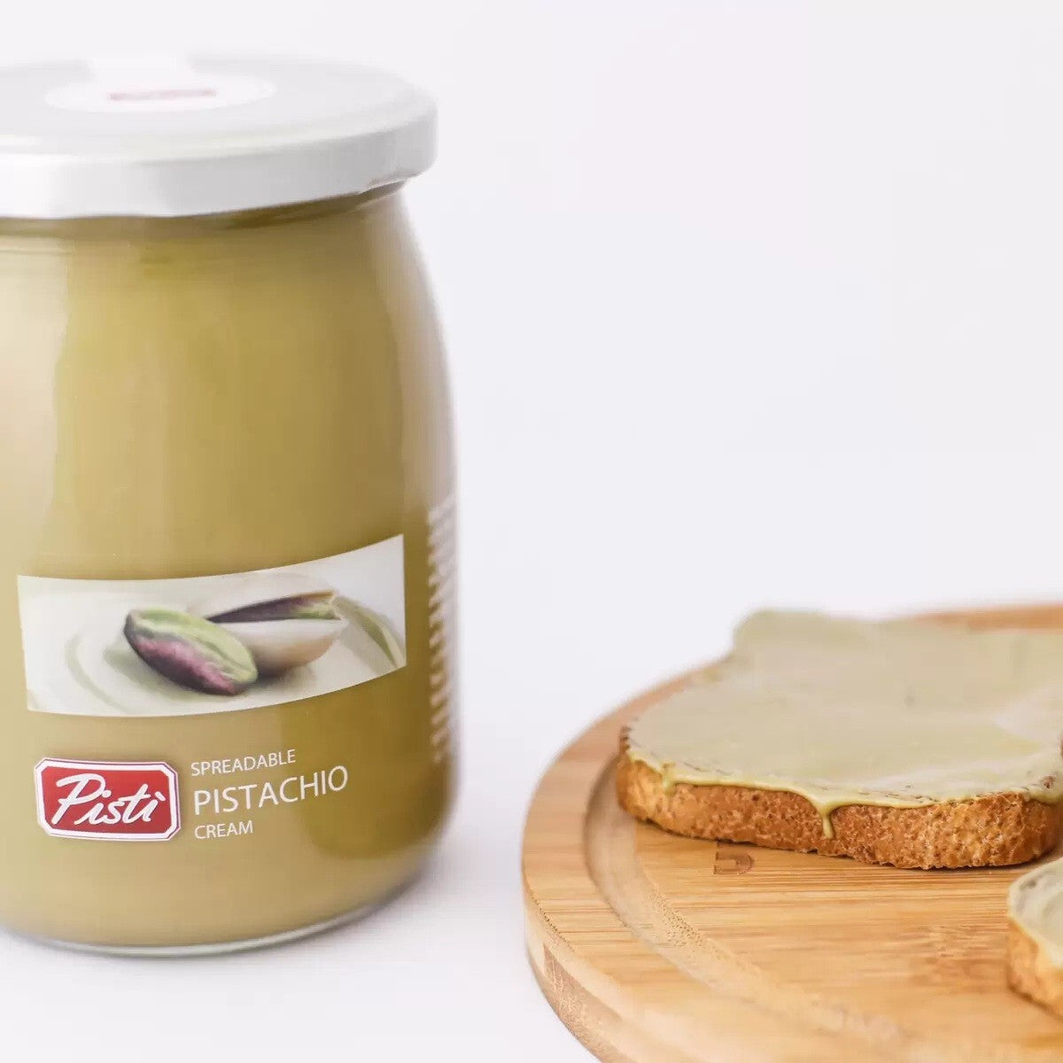 Pisti Sicilian Rich in fibre Vitamin E Pistachio Cream Spreadable Paste Jar 600g