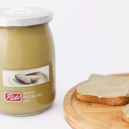 Pisti Sicilian Rich in fibre Vitamin E Pistachio Cream Spreadable Paste Jar 600g