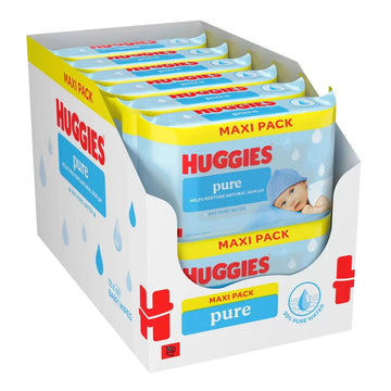Huggies Pure Baby Wipes Jumbo Pack 720 Baby Cleansing Wipes Total 99% Pure Water