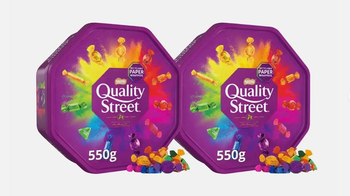 Nestle Quality Street Chocolate Tub 550g x 2 Twin Pack Assorted Sweets
