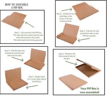 Royal Mail PIP Large Letter EcoFriendly Cardboard Postal Mail Box C4 C5 C6 DL