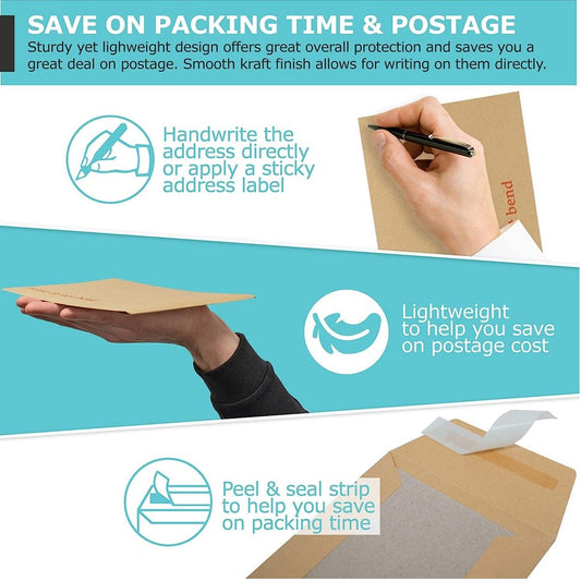 Hard Card Board Backed Please Do Not Bend Envelopes Manilla Brown A3 A4 A5 A6