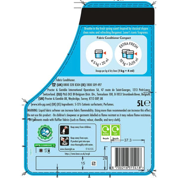 Lenor Spring Awakening Fabric Conditioner 5L 250 Wash Laundry Softener Freshness