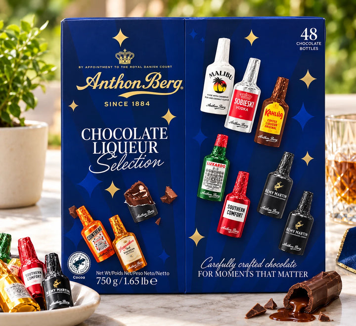 Anthon Berg Chocolate Liqueurs 48 Famous Original Liquor Spirits Gift Box 750g