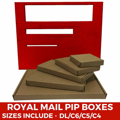 ROYAL MAIL PIP LARGE LETTER MAIL CARDBOARD POSTAL BOXES BROWN SIZE C4 C5 C6 DL
