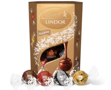 Lindt Lindor Milk Chocolate And Assorted Chocolate Truffles, 4 X200g