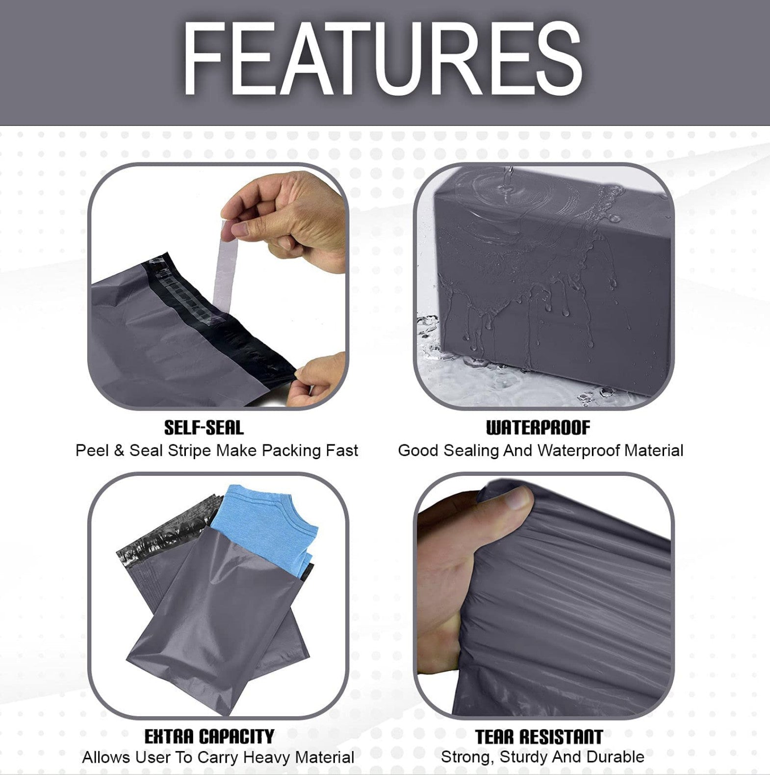 GREY MAILING STRONG POLY POSTAL POSTAGE SELF SEAL ALL SIZE BAGS FAST DELIVERY UK
