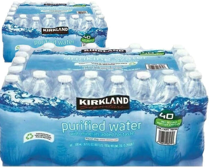 Bulk Kirkland Spring Still Bottled Water 40 x 500ml Water Multipack, Fresh Water