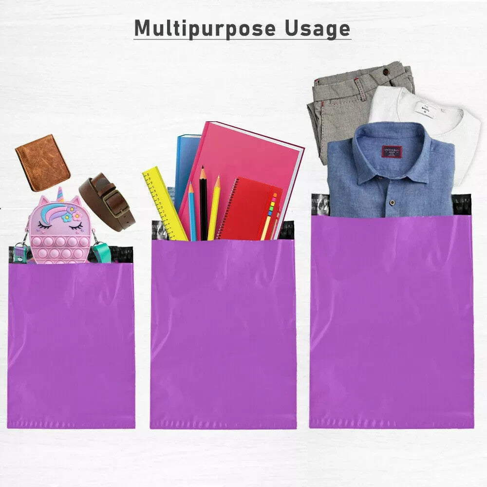 Coloured Mailing Bags Plastic Post Seal Waterproof Strong Parcel All Sizes UK