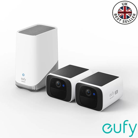 eufy Solo S220 Security 2 Cam Kit with Home Base S380 Bundle Without Monthly Fee