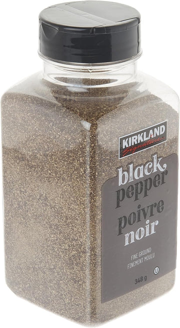 Kirkland Signature Seasoning Fine Ground Black Pepper Jar 348g Herbs and Spices