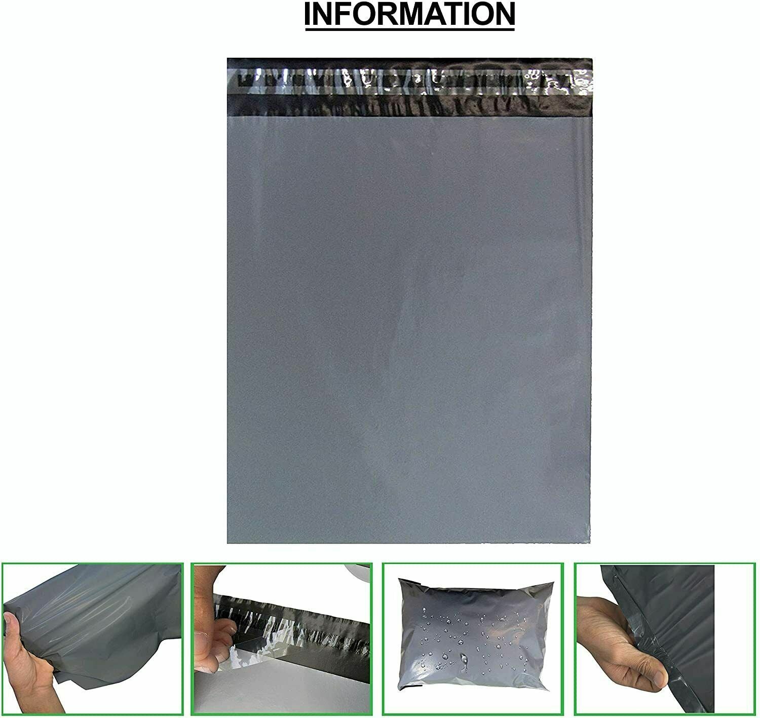GREY Postal Post Packaging Bags Plastic Parcel Mailing Packing Postage Self Seal
