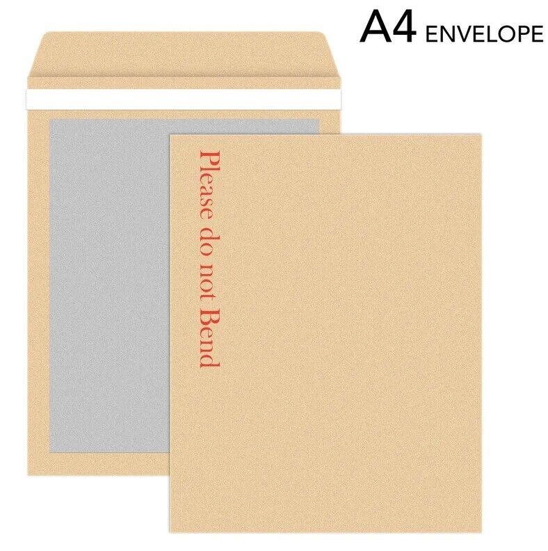Hard Card Board Backed Please Do Not Bend Envelopes Manilla Brown A3 A4 A5 A6