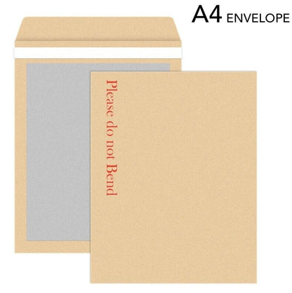 Hard Card Board Backed Please Do Not Bend Envelopes Manilla Brown A3 A4 A5 A6