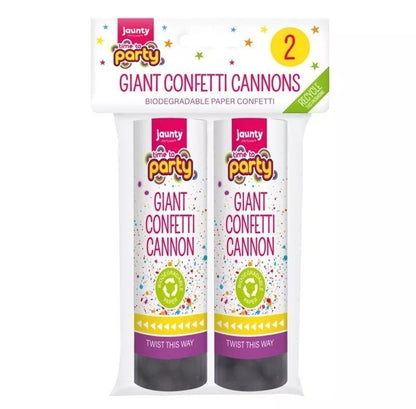 2 Giant Confetti Cannons Large Party Popper Shooter Wedding Birthday Celebration