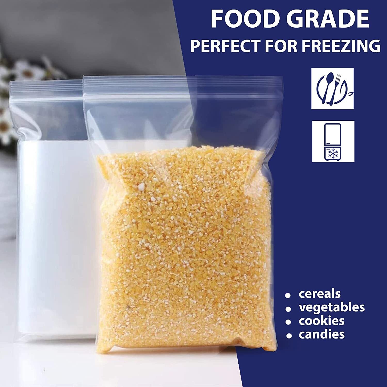 Grip Seal Bags Self Resealable Clear Polythene Poly Plastic Zip Lock All Sizes