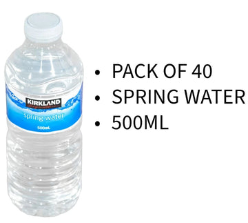 Bulk Kirkland Spring Still Bottled Water 40 x 500ml Water Multipack, Fresh Water