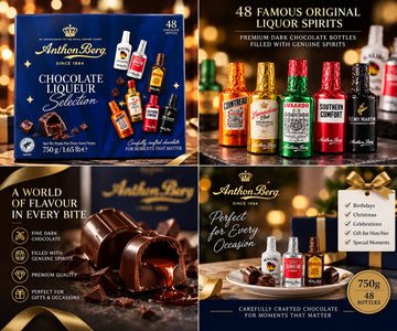 Anthon Berg Chocolate Liqueurs 48 Famous Original Liquor Spirits Gift Box 750g