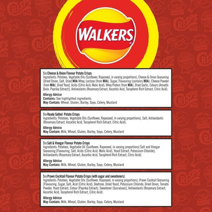 Walkers Classic Variety Crisps Multipack 20 x 25g l Assorted Flavours UK
